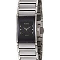 Rado Rado Integral R20786759  R20786759 кварцевые женские часы черный циферблат, браслет сталь + керамические вставки — вид спереди