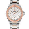 TAG Heuer TAG Heuer Aquaracer WAY2150.BD0911  WAY2150.BD0911 механические женские часы серебристый циферблат, браслет нержавеющая сталь + золото 18к — вид спереди