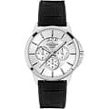 Jacques Lemans Jacques Lemans 1-1542B  1-1542B кварцевые мужские часы белый циферблат, браслет кожаный — вид спереди