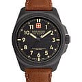 Swiss Military Hanowa Swiss Military Hanowa Fieldmaster SMWGA0003940  SMWGA0003940 кварцевые мужские часы черный циферблат, браслет кожаный — вид спереди