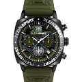 Plein Sport Plein Sport Wildcat PSGBA0223  PSGBA0223 кварцевые мужские часы  зеленый циферблат, браслет силикон — вид спереди