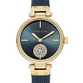 Anne Klein Anne Klein Crystal  3001GPBL  3001GPBL кварцевые женские часы синий циферблат, браслет сталь c pvd покрытием — вид спереди