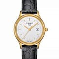 Tissot Tissot T-Gold Nordic Gold Lady T913.210.16.031.01  T9132101603101 кварцевые женские часы белый циферблат, браслет кожаный — вид спереди