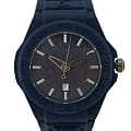 Plein Sport Plein Sport Fearless Date PSHDA0424  PSHDA0424 кварцевые мужские часы  синий циферблат, браслет силикон — вид спереди