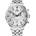 Swiss Military by Chrono Swiss Military by Chrono Vintage Chronograph SM34098.02  SM34098.02 кварцевые мужские часы  белый циферблат, браслет нержавеющая сталь — вид спереди