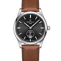 Certina Certina DS-8 C033.428.16.051.00 DS 8 C0334281605100 кварцевые мужские часы черный циферблат, браслет кожаный — вид спереди