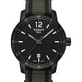 Tissot Tissot T-Sport Quickster T095.410.37.057.00 Quickster T0954103705700 кварцевые мужские часы черный циферблат, браслет тканевый — вид спереди