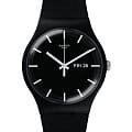 Swatch Swatch New Gent SUOB720  SUOB720 кварцевые мужские часы черный циферблат, браслет силикон — вид спереди