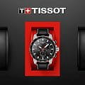 Tissot T1256171605100 наручные мужские часы застежка крупным планом
