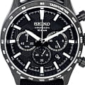 Seiko Seiko SSB417P1 кварцевые мужские часы часы крупный план черный циферблата