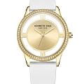 Kenneth Cole Kenneth Cole Transparency KCWLA2220106  KCWLA2220106 кварцевые женские часы золотой циферблат, браслет кожаный — вид спереди