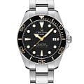 Certina Certina DS Action C048.407.11.051.01 DS Action C0484071105101 механические мужские часы черный циферблат, браслет нержавеющая сталь 316l — вид спереди