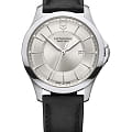 Victorinox Victorinox ALLIANCE 241905  241905 кварцевые мужские часы  серебристый циферблат, браслет кожаный — вид спереди