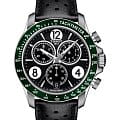 Tissot Tissot V8 Quartz Chronograph T106.417.16.057.00 V8  T1064171605700 кварцевые мужские часы черный циферблат, браслет кожаный — вид спереди
