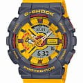 Casio Casio G-Shock GA-110Y-9A GA-110 GA-110Y-9A электронные мужские часы желтый циферблат, браслет пластик — вид спереди