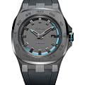 D1 Milano D1 Milano Delta 001 DTRJ02  DTRJ02 кварцевые мужские часы  серый циферблат, браслет каучук — вид спереди