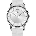Jacques Lemans Jacques Lemans Classic 1-1778G  1-1778G кварцевые женские часы серебристый циферблат, браслет кожаный — вид спереди