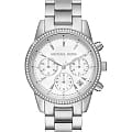 Michael Kors Michael Kors Ritz MK6428  MK6428 кварцевые женские часы  серебристый циферблат, браслет нержавеющая сталь — вид спереди