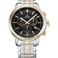 Swiss Military by Chrono Swiss Military by Chrono SM34052.04  SM34052.04 автокварц (кинетик) мужские часы черный циферблат, браслет нержавеющая сталь с pvd-покрытием — вид спереди