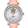 Tissot Tissot Lady Heart Flower Powermatic 80 T050.207.16.117.00  T0502071611700 механические женские часы перламутровый циферблат, браслет кожаный — вид спереди