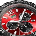 TAG Heuer TAG Heuer Formula 1 CAZ101AN.FT8055 кварцевые мужские часы часы крупный план красный циферблата