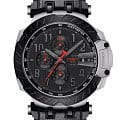 Tissot Tissot T-Race MotoGP Automatic Chronograph 2022 Limited Edition T115.427.27.057.01 T Race T1154272705701 механические мужские часы черный циферблат, браслет кожа + нейлон — вид спереди