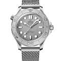Omega Omega Seamaster Diver 300M 210.30.42.20.06.002  Diver 300m 21030422006002 механические мужские часы серый циферблат, браслет нержавеющая сталь — вид спереди