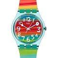 Swatch Swatch Gent Standard GS124  GS124 кварцевые женские часы цветной циферблат, браслет силикон — вид спереди