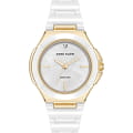 Anne Klein Anne Klein Diamond 5112GPWT  5112GPWT кварцевые женские часы белый циферблат, браслет сталь + pvd + керамика — вид спереди