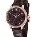 Earnshaw Earnshaw ES-8056-03  ES-8056-03 механические женские часы коричневый циферблат, браслет кожаный — вид спереди