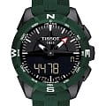 Tissot Tissot T-Touch Expert Solar II T110.420.47.051.00 T Touch T1104204705100 кварцевые мужские часы  черный циферблат, браслет силикон — вид спереди