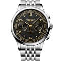 Longines Longines Record Collection L2.921.4.56.6  L29214566 механические мужские часы  черный циферблат, браслет нержавеющая сталь — вид спереди