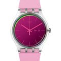 Swatch Swatch New Gent SUOK710  SUOK710 кварцевые женские часы розовый циферблат, браслет силикон — вид спереди