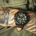 Seiko Seiko SRPF21K1,  япония мужские часы на браслете кожаный боковой вид