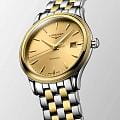 Longines Longines Flagship L4.984.3.30.7, flagship швейцария мужские часы на браслете сталь c pvd покрытием боковой вид