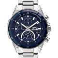 Slazenger Slazenger Multifunction SL.09.2056.2.02  SL.09.2056.2.02 кварцевые мужские часы  синий циферблат, браслет суперметалл — вид спереди