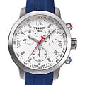 Tissot Tissot PRC 200 T055.417.17.017.03 PRC 200 T0554171701703 кварцевые мужские часы белый циферблат, браслет карбон + полимер — вид спереди