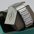 Fossil Fossil Evanston BQ2610 кварцевые мужские часы часы крупный план синий циферблата