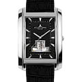 Jacques Lemans Jacques Lemans 1-1368A  1-1368A механические мужские часы черный циферблат, браслет кожаный — вид спереди