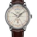 Aviator Aviator Douglas Day-Date V.3.20.0.141.4  V.3.20.0.141.4 механические мужские часы  белый циферблат, браслет кожаный — вид спереди