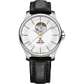 Swiss Military by Chrono Swiss Military by Chrono SMA34050.06  SMA34050.06 механические мужские часы  белый циферблат, браслет кожаный — вид спереди