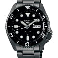 Seiko Seiko 5 Sports SRPD65K1  SRPD65K1 механические мужские часы черный циферблат, браслет нержавеющая сталь — вид спереди