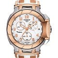 Tissot Tissot T-Sport T-Race Quartz Chronograph T048.417.27.012.00 T Race T0484172701200 кварцевые мужские часы  белый циферблат, браслет карбон + полимер — вид спереди