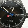 Tissot Tissot PRS 516 Powermatic 80 T100.430.36.051.02 механические мужские часы часы, крупный план черный циферблат