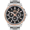 Slazenger Slazenger Multifunction SL.09.2035.2.04  SL.09.2035.2.04 кварцевые мужские часы  черный циферблат, браслет суперметалл — вид спереди