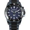 Jacques Lemans Jacques Lemans Hybromatic 1-2222B  1-2222B автокварц (кинетик) мужские часы  синий циферблат, браслет сталь + pvd + керамика — вид спереди