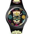 Swatch Swatch New Gent Biosourced Lacquered SO29Z135  SO29Z135 кварцевые мужские часы  цветной циферблат, браслет силикон — вид спереди