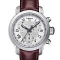 Tissot Tissot PRC 200 Chronograph Lady T055.217.16.033.01 PRC 200 T0552171603301 кварцевые женские часы белый циферблат, браслет кожаный — вид спереди