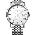 Longines Longines Elegant Collection L4.812.4.11.6  L48124116 механические женские часы  белый циферблат, браслет нержавеющая сталь — вид спереди