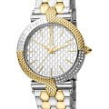Just Cavalli Just Cavalli JC1L105M0105  JC1L105M0105 кварцевые женские часы белый циферблат, браслет сталь c pvd покрытием — вид спереди